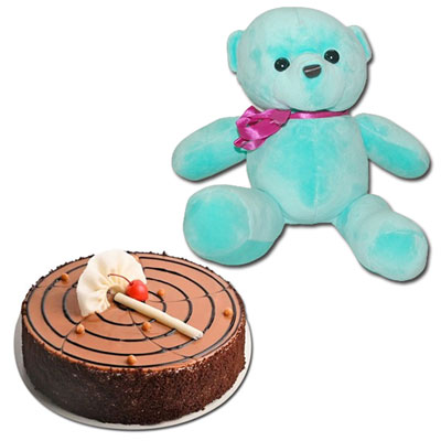 "Blue Teddy BST -8909, Round shape Chocolate cake - 1kg - Click here to View more details about this Product